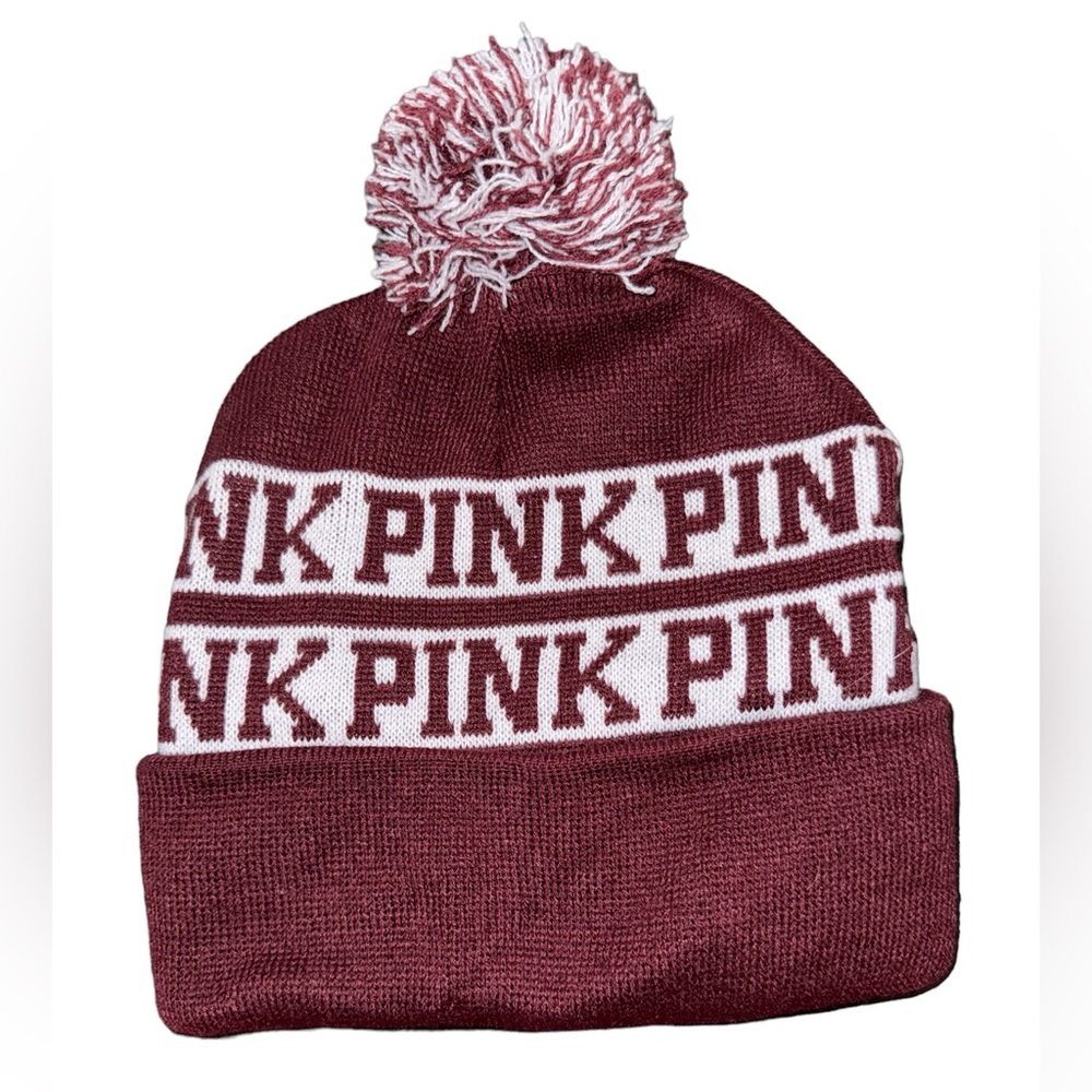 Pink by Victoria’s Secret Burgundy Beanie‎